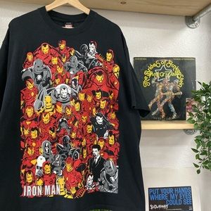 Y2K Marvel Comics Iron Man Variants T-shirt by Mad Engine size XL